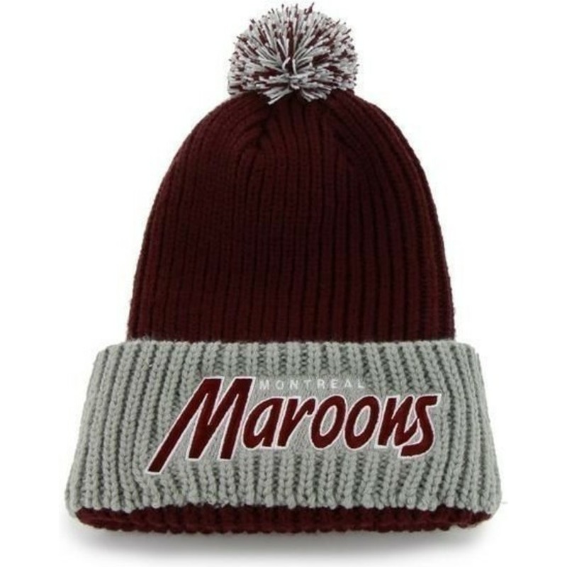 47-brand-montreal-maroons-nhl-red-beanie-with-pompom
