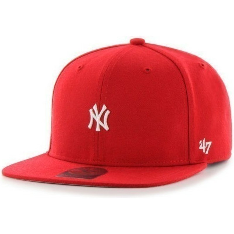 47-brand-flat-brim-new-york-yankees-mlb-centerfield-red-snapback-cap