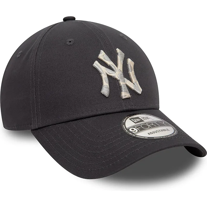 new-era-curved-brim-9forty-animal-infill-new-york-yankees-mlb-grey-adjustable-cap