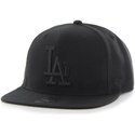 47-brand-flat-brim-black-logo-los-angeles-dodgers-mlb-sure-shot-black-snapback-cap