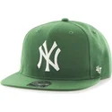 47-brand-flat-brim-new-york-yankees-mlb-sure-shot-green-snapback-cap