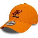 new-era-curved-brim-9forty-hot-dog-character-orange-adjustable-cap