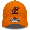 new-era-curved-brim-9forty-hot-dog-character-orange-adjustable-cap