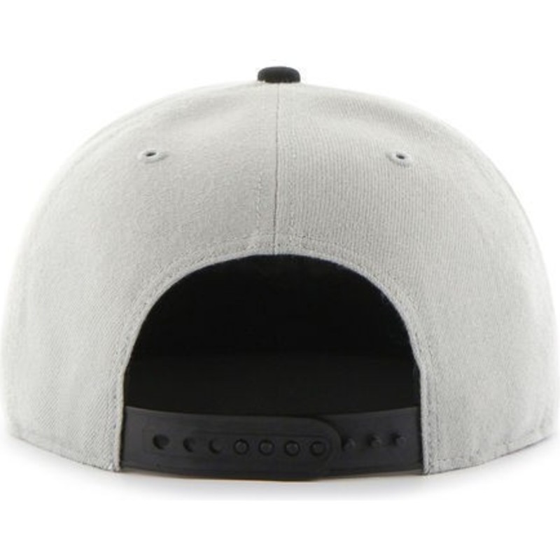 47-brand-flat-brim-script-logo-chicago-white-sox-mlb-grey-snapback-cap