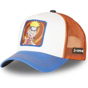 Capslab Uzumaki NC1 FIR2 Naruto White, Orange and Blue Trucker Hat