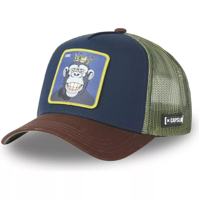capslab-king-gor9-monkey-business-navy-blue-green-and-brown-trucker-hat