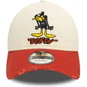 new-era-curved-brim-daffy-duck-9twenty-washed-looney-tunes-beige-and-red-adjustable-cap