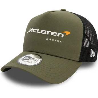 New Era A Frame Seasonal McLaren Racing Formula 1 Green and Black Trucker Hat