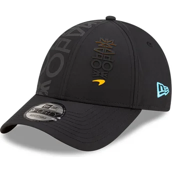 New Era Curved Brim 9FORTY Shadow McLaren Racing Formula 1 Black Adjustable Cap