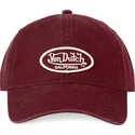 von-dutch-curved-brim-log-bur-maroon-adjustable-cap