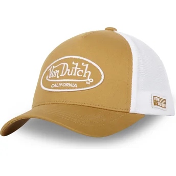 Von Dutch LOF B18 Brown and White Adjustable Trucker Hat