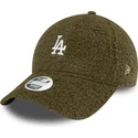 new-era-curved-brim-women-9forty-borg-los-angeles-dodgers-mlb-green-adjustable-cap