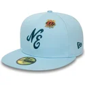 new-era-flat-brim-59fifty-anniversary-script-light-blue-fitted-cap
