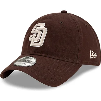 New Era Curved Brim 9TWENTY Core Classic San Diego Padres MLB Brown Adjustable Cap