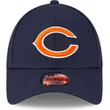 new-era-curved-brim-youth-9forty-the-league-chicago-bears-nfl-navy-blue-adjustable-cap