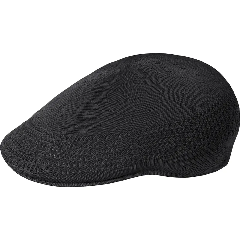 kangol-tropic-507-ventair-black-flat-cap