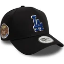 new-era-curved-brim-blue-logo-9forty-a-frame-world-series-patch-los-angeles-dodgers-mlb-black-snapback-cap