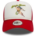 new-era-youth-wonder-woman-9forty-a-frame-dc-comics-white-and-red-trucker-hat