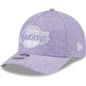 new-era-curved-brim-9forty-m-crown-a-frame-cotton-weave-los-angeles-lakers-nba-purple-snapback-cap