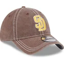 new-era-curved-brim-9twenty-washed-contrast-san-diego-padres-mlb-brown-adjustable-cap