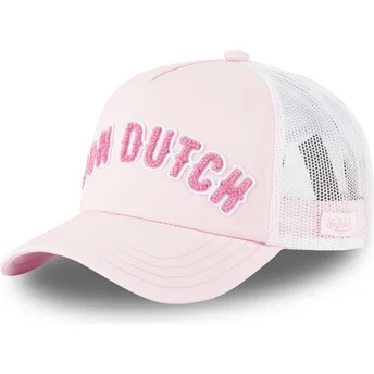 Von Dutch Youth KID_BUCKL LP Pink and White Trucker Hat