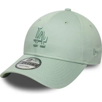 New Era Curved Brim Green Logo 9FORTY Colour Pack Los Angeles Dodgers MLB Light Green Adjustable Cap