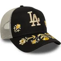new-era-a-frame-floral-icon-los-angeles-dodgers-mlb-black-trucker-hat