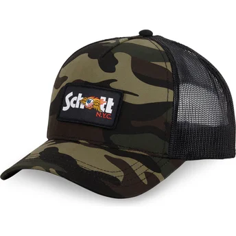 Von Dutch x Schott NYC ARMY Camouflage Trucker Hat