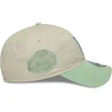 new-era-curved-brim-women-9twenty-world-series-cooperstown-los-angeles-dodgers-mlb-beige-and-green-adjustable-cap