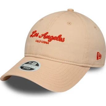 New Era Curved Brim Women 9TWENTY City Los Angeles Pink Adjustable Cap