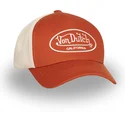 von-dutch-lof-b33-orange-and-beige-adjustable-trucker-hat