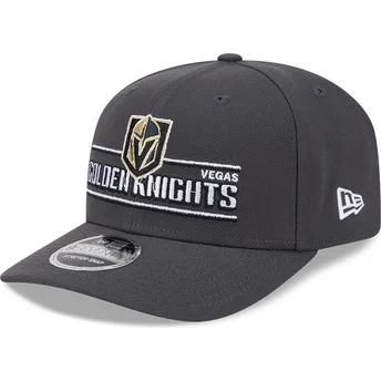 New Era Curved Brim 9SEVENTY Stretch Snap Stated Vegas Golden Knights NHL Grey Snapback Cap