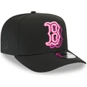 new-era-curved-brim-9fifty-a-frame-neon-boston-red-sox-mlb-black-snapback-cap