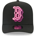 new-era-curved-brim-9fifty-a-frame-neon-boston-red-sox-mlb-black-snapback-cap