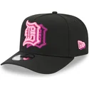 new-era-curved-brim-9fifty-a-frame-neon-detroit-tigers-mlb-black-snapback-cap