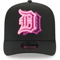 new-era-curved-brim-9fifty-a-frame-neon-detroit-tigers-mlb-black-snapback-cap