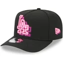 new-era-curved-brim-9fifty-a-frame-neon-los-angeles-dodgers-mlb-black-snapback-cap