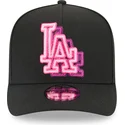 new-era-curved-brim-9fifty-a-frame-neon-los-angeles-dodgers-mlb-black-snapback-cap
