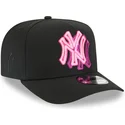 new-era-curved-brim-9fifty-a-frame-neon-new-york-yankees-mlb-black-snapback-cap