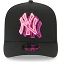new-era-curved-brim-9fifty-a-frame-neon-new-york-yankees-mlb-black-snapback-cap