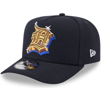 New Era Curved Brim 9FIFTY A Frame Emblem Detroit Tigers MLB Navy Blue Snapback Cap