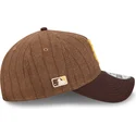 new-era-curved-brim-9twenty-a-frame-wool-pinstripe-san-diego-padres-mlb-brown-adjustable-cap