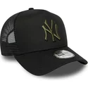 new-era-green-logo-a-frame-league-essential-new-york-yankees-mlb-black-trucker-hat