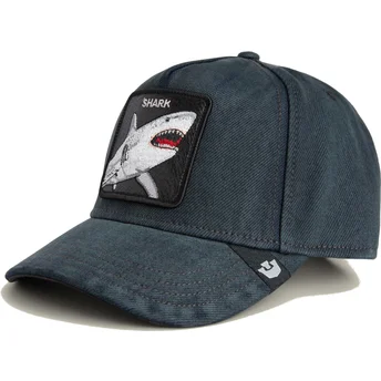 Goorin Bros. Curved Brim Shark Smurf The Showdown The Farm Black Denim Snapback Cap