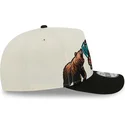 new-era-curved-brim-9fifty-a-frame-precurved-hardwood-classics-vancouver-grizzlies-nba-beige-and-black-snapback-cap