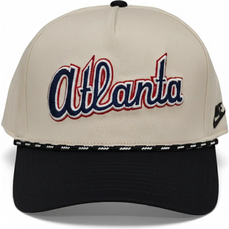 nike-curved-brim-rise-structured-atlanta-braves-mlb-beige-and-black-snapback-cap