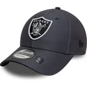 new-era-curved-brim-9forty-microfibre-las-vegas-raiders-nfl-grey-adjustable-cap