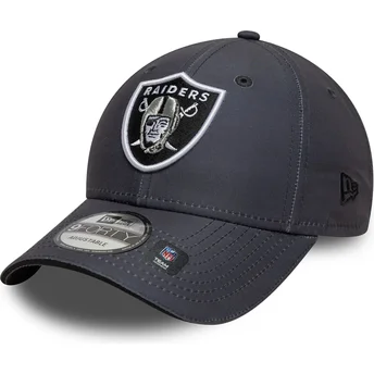 New Era Curved Brim 9FORTY Microfibre Las Vegas Raiders NFL Grey Adjustable Cap
