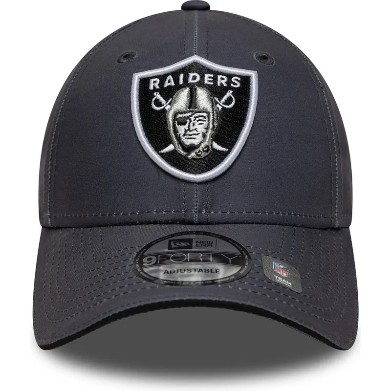 new-era-curved-brim-9forty-microfibre-las-vegas-raiders-nfl-grey-adjustable-cap