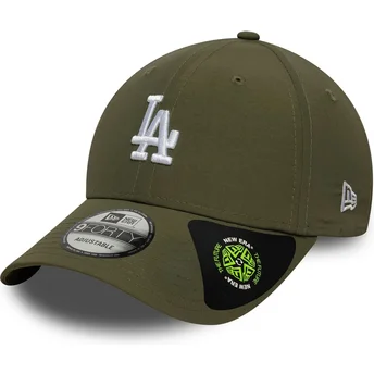New Era Curved Brim 9FORTY Recycled Midi Los Angeles Dodgers MLB Green Adjustable Cap